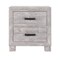 Homeroots 24" Gray Two Drawer Distressed Wood Nightstand 564654 - alternate 6