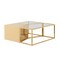 Homeroots Set of Three 37" Clear And Gold Glass And Stainless Steel Square Mirrored Bunching Coffee Tables 528845 - alternate 8