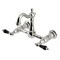 Kingston Brass Two-Handle Wall Mount Bridge Kitchen Faucet, Polished Nickel KS2446PKL - alternate 1