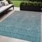 Homeroots 5' X 8' Teal Blue Gray And Charcoal Ombre Washable Indoor Outdoor Area Rug 588577 - alternate 1