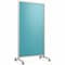 Ghent EZ Mobile Glassboard, Aluminum Frame, Magnetic, 75''H x 38''W, Blue EZ1MA7538BE - alternate 1
