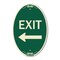 Signmission Exit Sign, Heavy Gauge Aluminum, 18 in W, 12 in H A-OV-G-1218-24049 - alternate 1