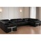 Homeroots Black Italian Leather Power Reclining U Shaped Eight Piece Corner Sectional With Console 634677 - alternate 9