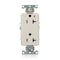 Leviton DPl IG Dup Rec 20A 125V Self-Gr LtAl 16362-TIG - alternate 1