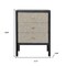 Homeroots 24" Gray And Black Solid Wood And Faux Shagreen Three Drawer Nightstand 651590 - alternate 16