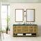 James Martin Vanities Breckenridge 72'' D Vanity, Light Natural Oak w/ Parisien Bleu Top w/FreePower Wireless Charger 330-V72-LNO-FPBL - alternate 9