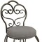 Homeroots 18in Cream and Silver Microfiber and Metal Upholstered Round Bench 733248 - alternate 9