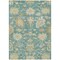 Homeroots 9' X 12' Teal Blue Ivory And Green Floral Washable Indoor Outdoor Area Rug 605227 - alternate 9