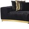 Homeroots Black Velvet Modular Curved Two Piece Sectional With Toss Pillows 643961 - alternate 9