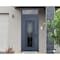 Vdomdoors Steel Door Ballucio 6044 Gray Graphite Top Exterior Window Stainless Inserts Single Modern Painted- BALLUCIO6044EXD-GRE-W36xH80+16-LH-I - alternate 5