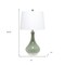 Homeroots 26" Sage And Clear Ceramic Novelty Table Lamp With White Drum Shade 643481 - alternate 1