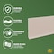 Zoro Select Wall Base Molding, 4 ft L, Beige 820N63 - alternate 8
