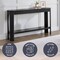 Alaterre Furniture Fluted Solid Wood Console Table 56 in Modern Entryway Table with Storage Shelf AFTBL-005 - alternate 9
