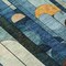 Homeroots 8' Blue Ivory And Copper Round Geometric Washable Indoor Outdoor Area Rug 604502 - alternate 9