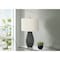 Monarch Specialties Lighting, 24 in.H, Table Lamp, Black Resin, Ivory / Cream Shade, Contemporary I 9655 - alternate 1