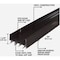 M-D Building Products Building Products 2'' W. x 1.125'' H. x 36'' L. Vinyl Brown Door Bottom 5991 - alternate 7