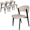 Leisuremod Aspen Collection Modern Dining Chair Black Frame in Light Grey, 4PK ACBL51LGR4 - alternate 1