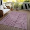 Homeroots 8' X 10' Eggplant And Ivory Geometric Washable Indoor Outdoor Area Rug 600813 - alternate 9