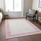 Homeroots 9' X 12' Pink And Ivory Striped Washable Indoor Outdoor Area Rug 610496 - alternate 9