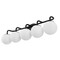 Jonathan Y Louis Parisian Globe 33" 5-Light Metal/Frosted Glass Modern Contemporary LED Vanity Light, Black JYL3559B - alternate 9