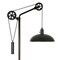 Homeroots 72" Black Adjustable Reading Floor Lamp With Black Metal Dome Shade 523444 - alternate 8