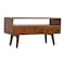 Homeroots 35in Chestnut Solid Wood Enclosed and Open Storage TV Stand 719177 - alternate 10