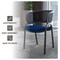 Leisuremod Ervilla Dining Chair in Black Steel Frame with Black Wicker Back in Navy Blue, 2PK ECBL-20BL-NBU2 - alternate 10