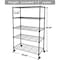 Yssoa Simple Deluxe Heavy Duty 4-Shelf Storage Shelving Unit, 36in D x 14in W x 55.91in H Steel Organizer HKSHLF36145404B - alternate 6
