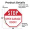 Signmission Stop Open Garage Door!, 18 Inch X 18 Inch, Vinyl Decal OC-D-18-209 - alternate 4