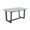 Homeroots 40" X 72" X 30" Marble Gray Oak Wood Marble Dining Table 347363 - alternate 1