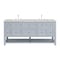 James Martin Vanities Breckenridge 72'' D Vanity, Serenity Blue, w/ Jasmine Pearl Quartz Top w/FreePower Wireless Charger 330-V72-SRB-FEJP - alternate 1