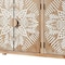 Homeroots 60in Brown and White Wood Carved Floral Accent Cabinet With Four Doors 716320 - alternate 5
