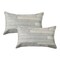 Homeroots Set of Two 12" X 20" Gray Patchwork Cowhide Lumbar Throw Pillows, 2PK 544632 - alternate 7