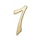 Hillman House Address Number 7, Nail-On, Brass, 4 In. 847049 - alternate 3