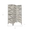 Homeroots 67" Gray Folding Three Panel Screen Room Divider 376805 - alternate 6