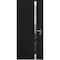 Vdomdoors Steel Door Cynex 6777 Black Stainless Inserts Single Modern Painted-W36xH80-Left-hand Outswing CYNEX6777EXD-BLK-W36 x H80-Left-hand Outswing - alternate 1