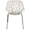 Leisuremod Modern Asbury Dining Chair with Chromed Legs, White AC16W - alternate 7