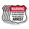 Signmission No Trespassing Shield Sign Warning You A, 12 inch X 12 inch, Aluminum Metal Sign, 5PK SHI-A-5Pack-12-423 - alternate 1