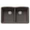 Blanco Diamond Equal Double Bowl, Volcano Gray 443105 - alternate 1