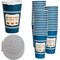 Ecoquality 20oz Insulated Paper Hot Cups With White Flat Lids New York Greek Design Cups, 500PK EQ20OZANGPCWFL-500 - alternate 1