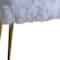 Homeroots 18in White and Gold Upholstered Faux Fur Bench 347539 - alternate 6
