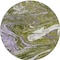 Homeroots 8' Olive Green Purple And Beige Round Abstract Washable Indoor Outdoor Area Rug 602649 - alternate 9