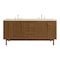 James Martin Vanities Laurent 72" Double Vanity, Honey Oak w/ 3 CM Siberian Silestone Top 545-V72-HNO-3SFR - alternate 1