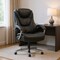 Homeroots Set of Two Black and Silver Adjustable Height Swivel Rolling Executive Office Chair 638362 - alternate 9