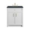 James Martin Vanities Bellshire 30" Single Vanity, Bright White w/ 3 CM Charcoal Soapstone Silestone Top 660-V30-BW-3CSP - alternate 1