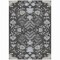 Homeroots 9' X 12' Charcoal Gray And Beige Floral Washable Indoor Outdoor Area Rug 605465 - alternate 9