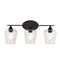 Jonathan Y Jayne 23" 3-Light Iron/Seeded Glass Cottage Rustic LED Vanity Light, Oil Rubbed Bronze JYL7547A - alternate 1