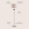 Jonathan Y Amelia Lotus 59" Crystal / Metal LED Floor Lamp, Smoke Gray/Chrome JYL2032A - alternate 10