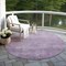 Homeroots 8' Lavender And Plum Round Abstract Washable Indoor Outdoor Area Rug 616240 - alternate 8