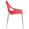 Leisuremod Modern Asbury Dining Chair with Chromed Legs, Red, 2PK AC16R2 - alternate 8